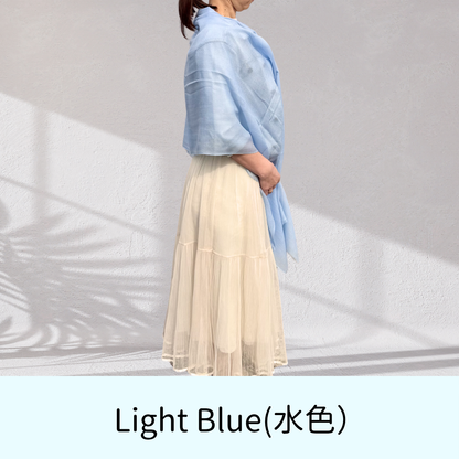 【夏の冷房・紫外線対策】100%カシミヤ 超軽量ストール｜薄くてコンパクト、一年中使える上質な一枚